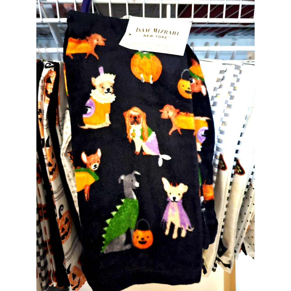 Isaac Mizrahi New York 2 Pk Kitchen Towels Dog Puppy In Costumes